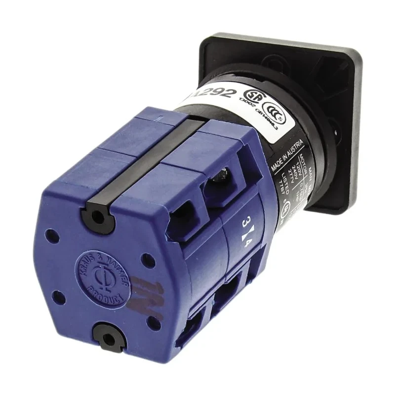 Kraus & Naimer 2 Position 3 Pole Rotary Knob Actuator Rotary Switch 10 A CG4.A292/GBA122.EF