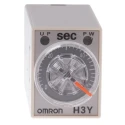 Omron H3Y-4 Series DIN Rail Surface Mount Timer Relay 24 V AC/DC 2 to 60 s ON Delay 4PDT Switch H3Y-4 DC24 60S