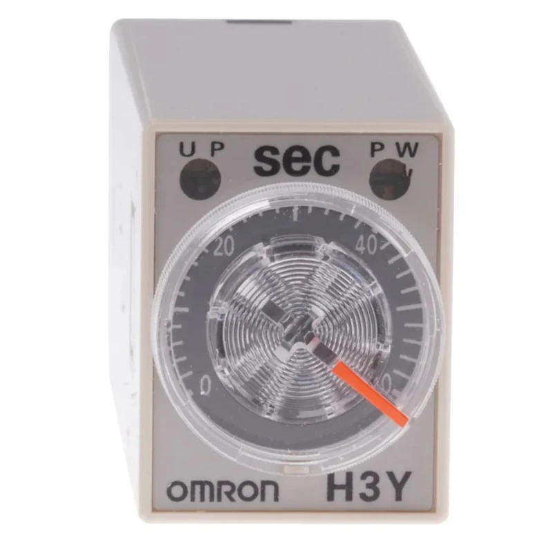 Omron H3Y-4 Series DIN Rail Surface Mount Timer Relay 24 V AC/DC 2 to 60 s ON Delay 4PDT Switch H3Y-4 DC24 60S