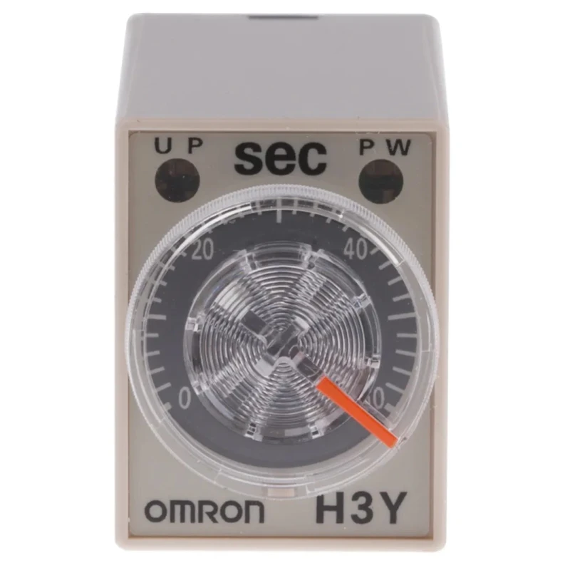 Omron DIN Rail Surface Mount Timer Relay 4PDT, 4-Contact, 24V AC Supply, 125V DC Switching, Time Range 2-60 H3Y-4 AC24 60S