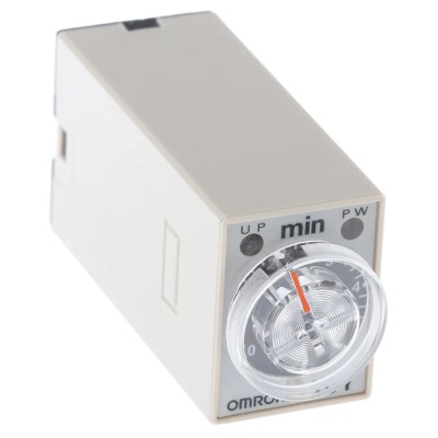 Omron H3Y-4 Series DIN Rail Surface Mount Timer Relay 24V AC/DC 0.2 to 5 min ON Delay 4-Contact 4PDT Switch H3Y-4 DC24 5M