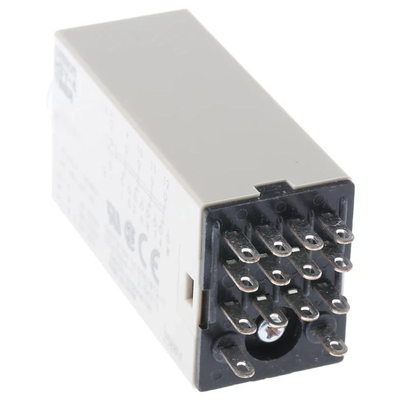 Omron H3Y-4 Series DIN Rail Surface Mount Timer Relay 24V AC/DC 0.2 to 5 min ON Delay 4-Contact 4PDT Switch H3Y-4 DC24 5M