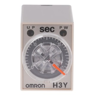 Omron DIN Rail Surface Mount Timer Relay 4-Contact 125 V dc 24V ac 1 to 30 s ON Delay 4PDT Switch H3Y-4 AC24 30S