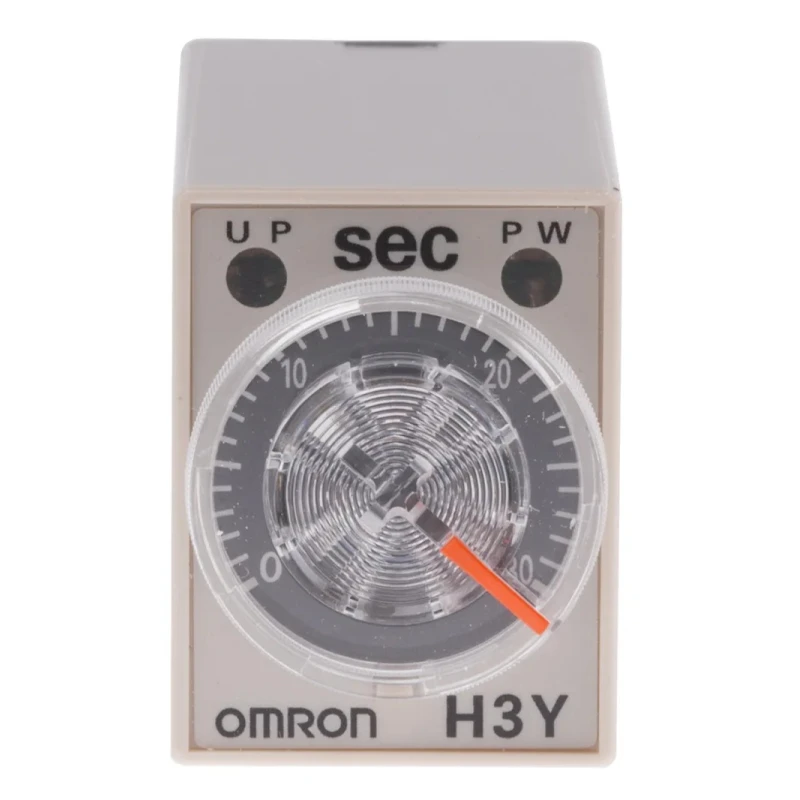 Omron DIN Rail Surface Mount Timer Relay 4-Contact 125 V dc 24V ac 1 to 30 s ON Delay 4PDT Switch H3Y-4 AC24 30S
