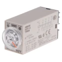 Omron DIN Rail Surface Mount Timer Relay 4-Contact 125 V dc 24V ac 1 to 30 s ON Delay 4PDT Switch H3Y-4 AC24 30S
