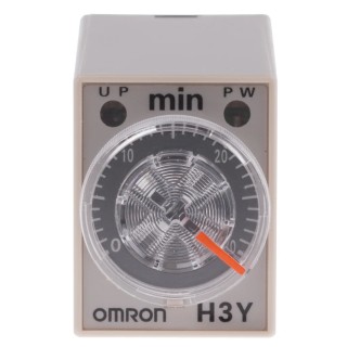 Omron DIN Rail Surface Mount Timer Relay 4-Contact 1 to 30 min Time Range 100-120V AC 125V DC H3Y-4 100-120VAC 30M