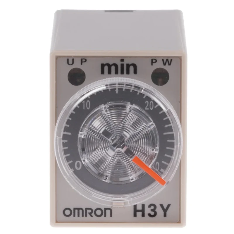 Omron DIN Rail Surface Mount Timer Relay 4-Contact 1 to 30 min Time Range 100-120V AC 125V DC H3Y-4 100-120VAC 30M