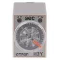 Omron DIN Rail Surface Mount Timer Relay 4PDT Contact 5A 250V AC, ON Delay, 1 to 30 s Time Range H3Y-4 100-120VAC 30S