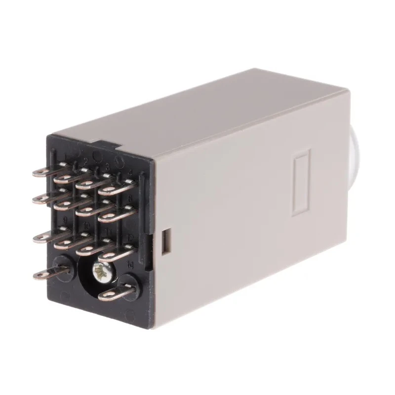 Omron DIN Rail Surface Mount Timer Relay 4PDT Contact 5A 250V AC, ON Delay, 1 to 30 s Time Range H3Y-4 100-120VAC 30S