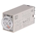 Omron DIN Rail Surface Mount Timer Relay 4PDT Contact 5A 250V AC, ON Delay, 1 to 30 s Time Range H3Y-4 100-120VAC 30S