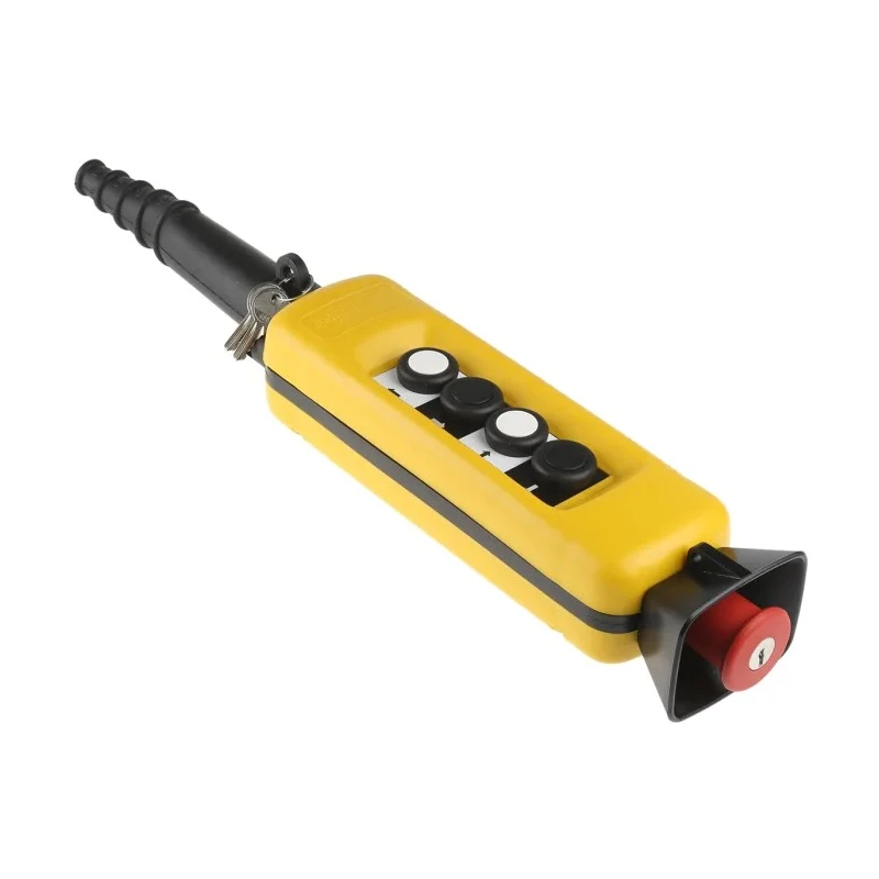 Schneider Electric SPST Push Button Pendant Station 4 Push Buttons Yellow Polypropylene IP65 XACA04SPEC0279