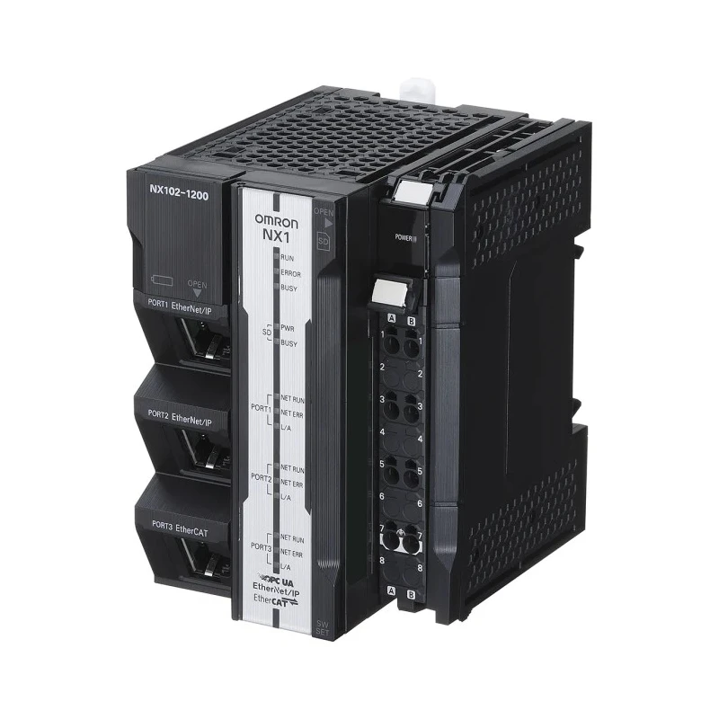Omron NX102 Series PLC CPU with Encoder and Servo Drives Input, Panel Mount, 3 Communication Ports, 5MB Program Capacity 