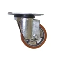 LAG Swivel Castor Wheel, 120 kg Load Capacity, 80 mm Polyurethane Wheel, Galvanised Steel Frame, Model 26002