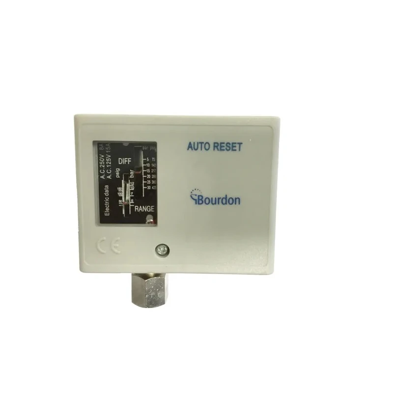 Bourdon Panel Mount Differential Pressure Switch 0 bar to 10 bar, 220/24V AC UT10