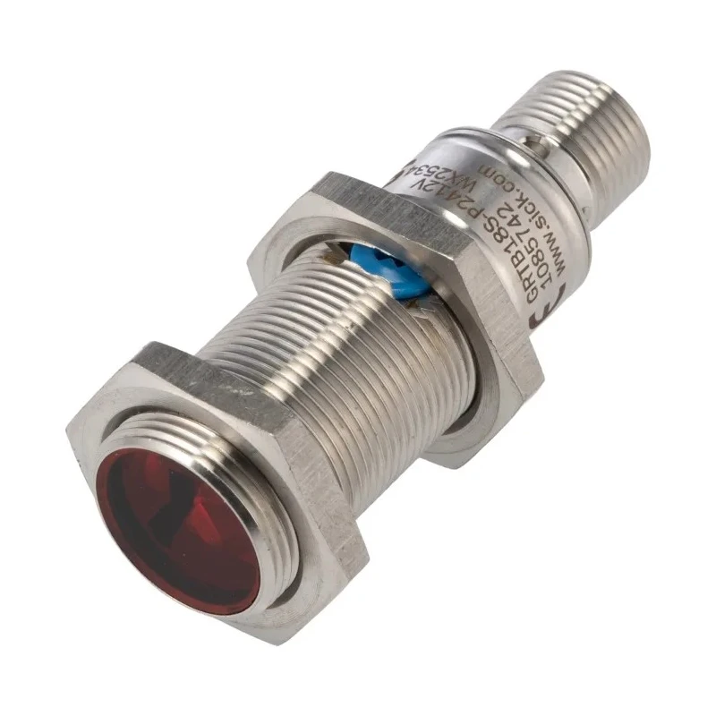 SICK Background Suppression Photoelectric Sensor Barrel Style 20 mm to 150 mm Detection Range PNP Output IP67 GRTB18S-P2412V