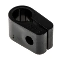 RS PRO Black Polyethylene Cable Clip, 12.7 mm Max Bundle Diameter, Screw Fixing, 17.5 mm Width, 28 mm Depth 184-5214