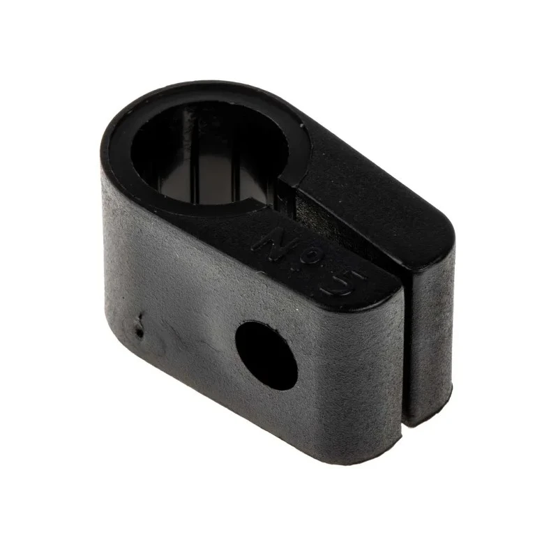 RS PRO Black Polyethylene Cable Clip, 12.7 mm Max Bundle Diameter, Screw Fixing, 17.5 mm Width, 28 mm Depth 184-5214