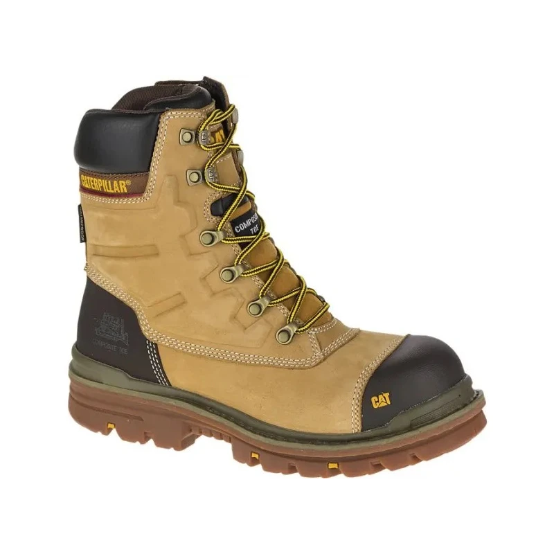 CAT Premier Honey Composite Toe Capped Men's Safety Boots Size UK 7 EU 41, Water Resistant, Lace Up, EN ISO P720148