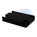 SPREADFAST Heatsink for 1/4 Brick DC/DC Converter 58mm Length 37mm Width 11mm Height Aluminium Black HS-DC-1/4-HFL-11