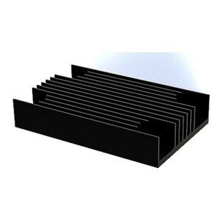 SPREADFAST Heatsink for 1/4 Brick DC/DC Converter 58mm Length 37mm Width 11mm Height Aluminium Black HS-DC-1/4-HFL-11