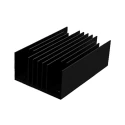 SPREADFAST Heatsink for 1/4 Brick DC/DC Converter, Aluminium, Black, 58 mm x 37 mm x 20 mm HS-DC-1/4-LFL-20