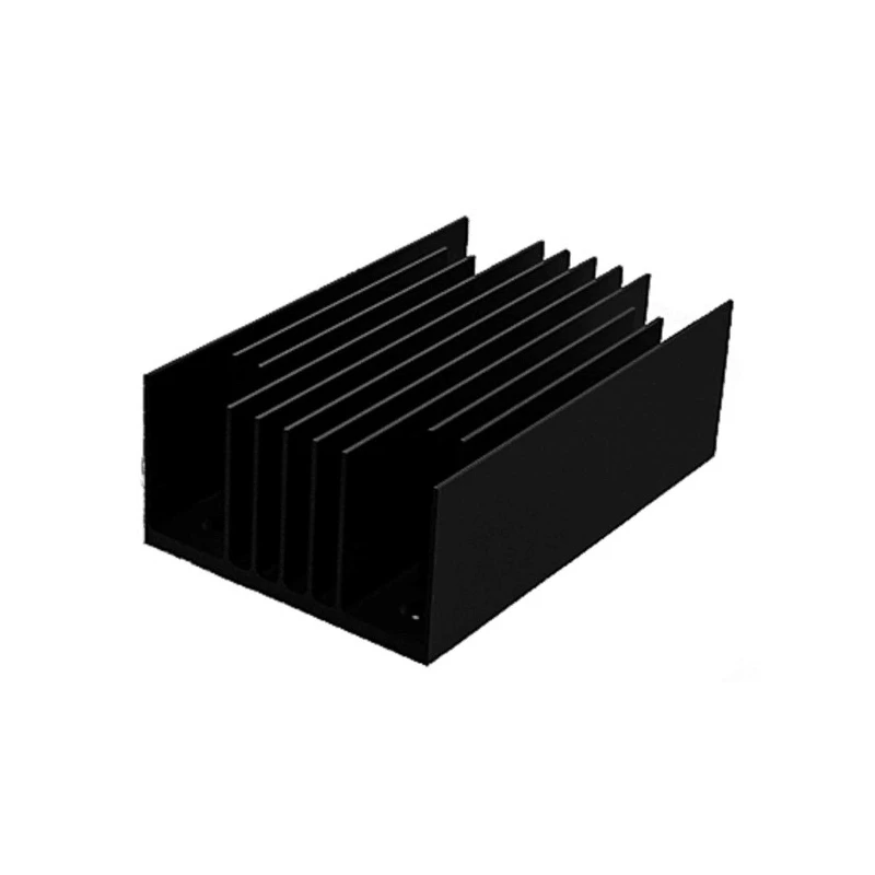 SPREADFAST Heatsink for 1/4 Brick DC/DC Converter, Aluminium, Black, 58 mm x 37 mm x 20 mm HS-DC-1/4-LFL-20