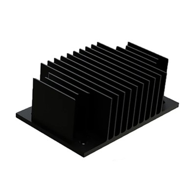 SPREADFAST Heatsink for 1/4 Brick DC/DC Converter Aluminium Black 58mm x 37mm x 20mm HS-DC-1/4-LFC-20