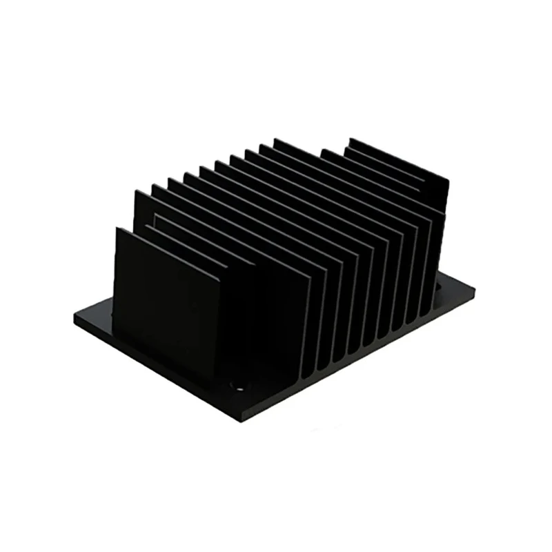 SPREADFAST Heatsink for 1/4 Brick DC/DC Converter Aluminium Black 58mm x 37mm x 20mm HS-DC-1/4-LFC-20