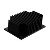 SPREADFAST Heatsink for 1/4 Brick DC/DC Converter Aluminium Black 58mm x 37mm x 20mm HS-DC-1/4-LFC-20