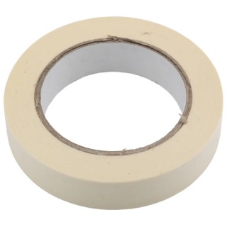 RS PRO Masking Tape Crepe Paper Backing 25mm x 50m, Rubber Adhesive, Thickness 0.12mm 184-6805