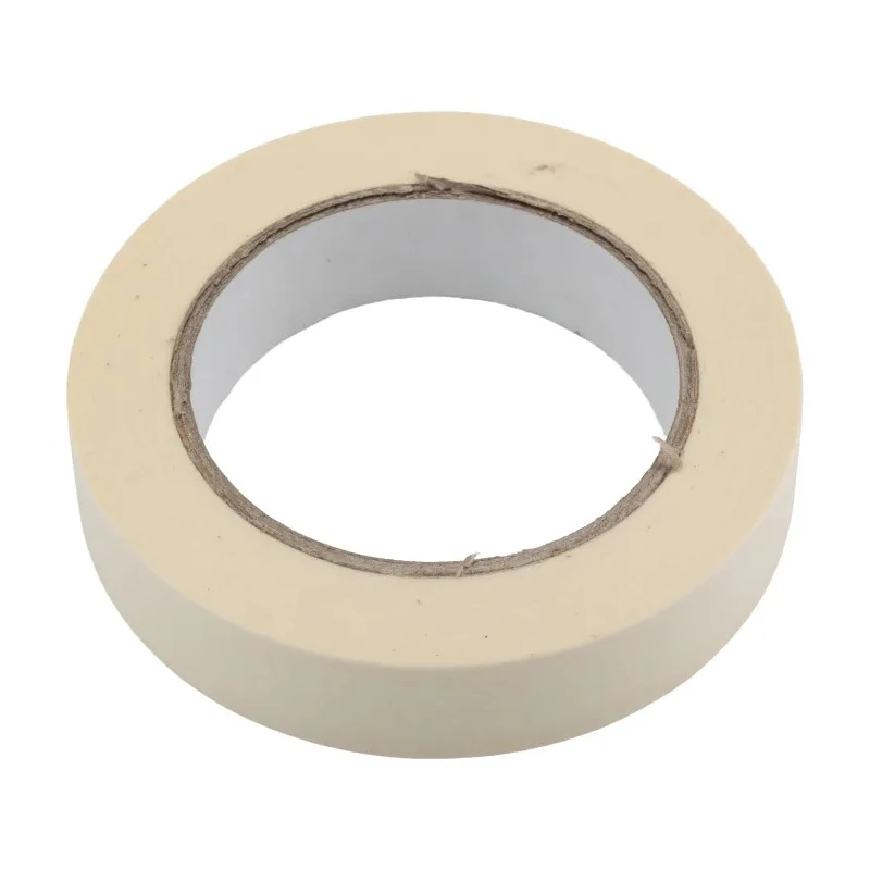 RS PRO Masking Tape Crepe Paper Backing 25mm x 50m, Rubber Adhesive, Thickness 0.12mm 184-6805