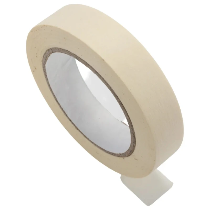 RS PRO Masking Tape Crepe Paper Backing 25mm x 50m, Rubber Adhesive, Thickness 0.12mm 184-6805