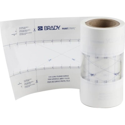 Brady Polypropylene 76.2 mm Width Lane Marking Tape 30.5 m Length 0.173 mm Thickness B518, 3" X 100 FT, FLOOR LINE STENCIL