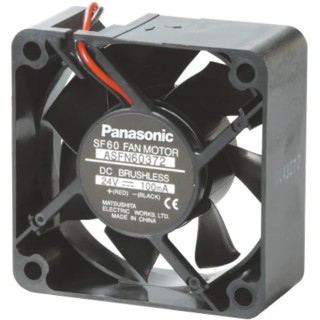 Panasonic ASFN Series Axial Fan 12V DC, 0.37 m³/min Air Flow, 840 mW Power, 70 mA Current, 60x60x25 mm ASFN64371