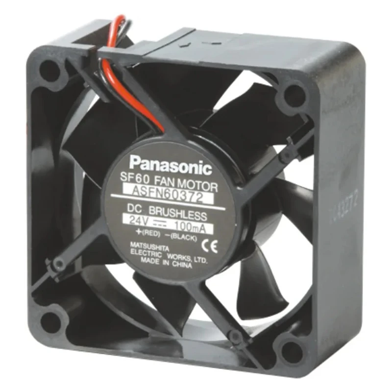 Panasonic ASFN Series Axial Fan 12V DC, 0.37 m³/min Air Flow, 840 mW Power, 70 mA Current, 60x60x25 mm ASFN64371