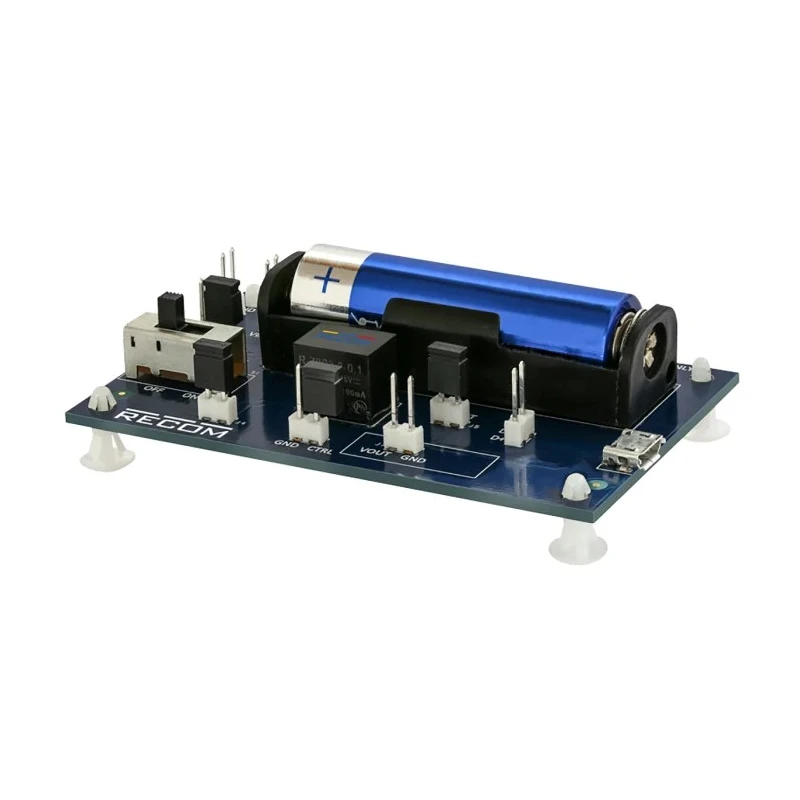 Recom Battery Module for use with R-78S3 Series, Manual On-Off Switch, 0.65-3.15V Input, 470μF Capacitive R-78S3.3-0.1-EVM-1