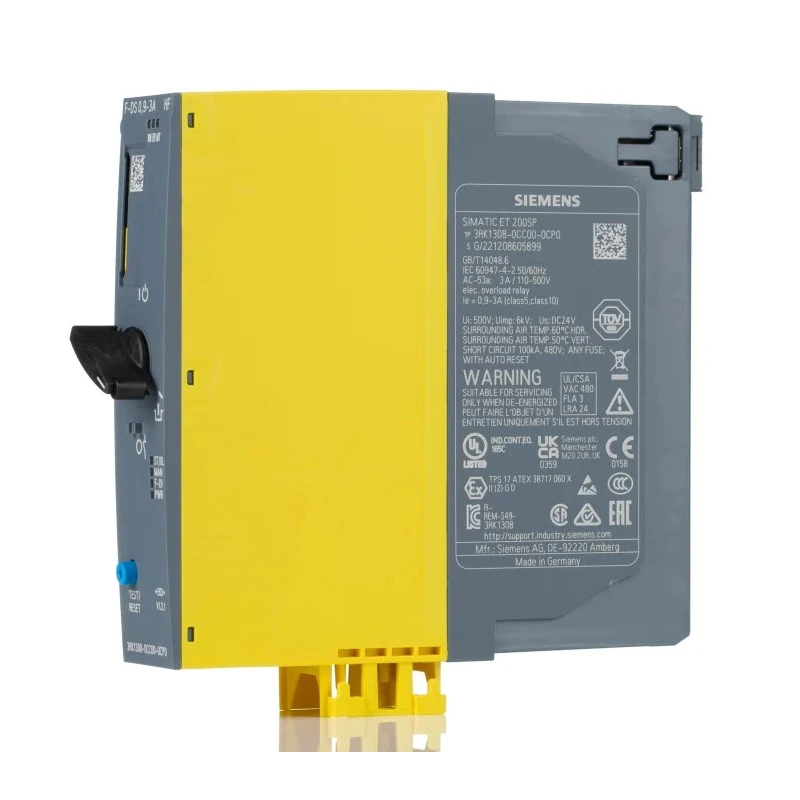 Siemens Soft Starter 3 Phase DOL Plug-In Mounting IP20 500V AC 1.1 kW 3RK1308-0CC00-0CP0