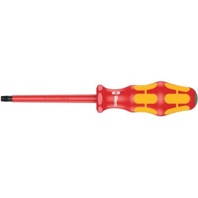 Wera Insulated Screwdriver with T30 Tip, 100 mm Blade, 205 mm Overall Length, Bi-Material Handle, IEC 900 05006178001