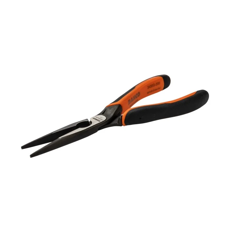 Bahco Long Nose Plier 5-Piece Set Serrated Jaw 72mm, Overall Length 200mm, Ergonomic Handle Steel 2430 G-200 IP