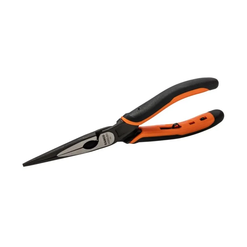 Bahco Long Nose Plier 5-Piece Set Serrated Jaw 72mm, Overall Length 200mm, Ergonomic Handle Steel 2430 G-200 IP