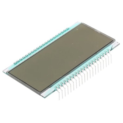 RS PRO 7 Segment LED LCD Monochrome Display Black on Grey, 1 x 4 Characters, 69.9x38.1x2.8 mm 184-7743