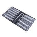 RS PRO 10-Piece Imperial Combination Spanner Set, 5/32 to 3/8 in, Carbon Steel, Chrome Finish 184-8049