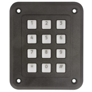Storm IP54 12 Key Polymer Keypad Black Housing CE RoHS Compliant IP54 Rated IP54