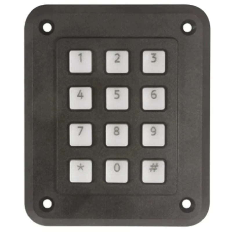 Storm IP54 12 Key Polymer Keypad Black Housing CE RoHS Compliant IP54 Rated IP54