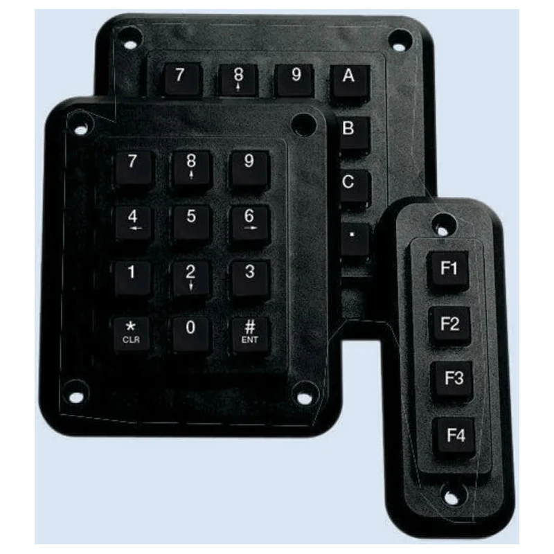 Storm IP65 16 Key Polymer Keypad with 4x4 Layout, 4000000 Mechanical Life, Black Housing 