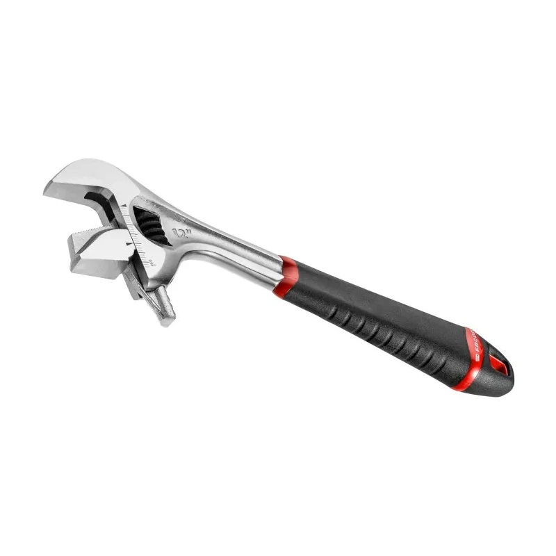 Facom Adjustable Spanner 41 mm Jaw Capacity 301 mm Overall Length Chrome Vanadium Steel Metal Handle 101.12GR
