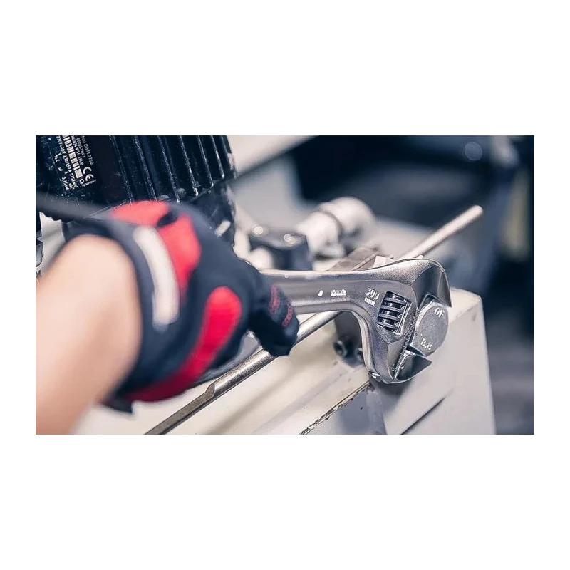 Facom Adjustable Spanner with 50 mm Jaw Capacity, 376 mm Overall Length, Chrome Vanadium Steel Metal Handle 101.15GR