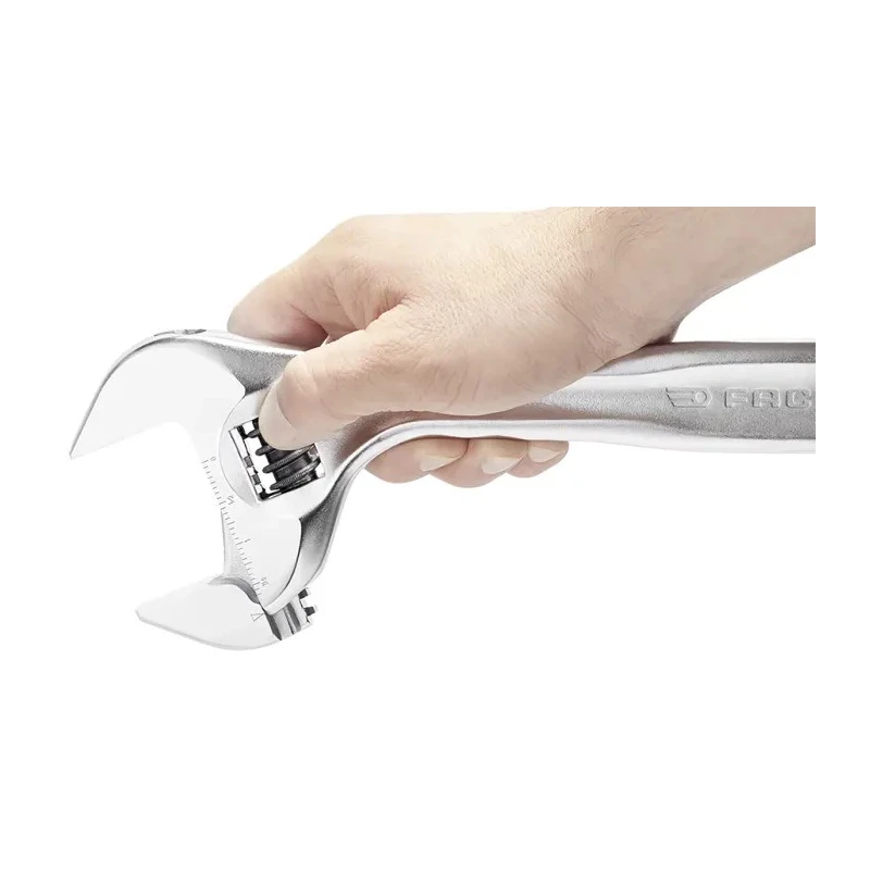 Facom Adjustable Spanner with 50 mm Jaw Capacity, 376 mm Overall Length, Chrome Vanadium Steel Metal Handle 101.15GR