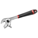 Facom Adjustable Spanner with 38 mm Jaw Capacity and 255mm Overall Length, Chrome Vanadium Steel Metal Handle 101.10GR