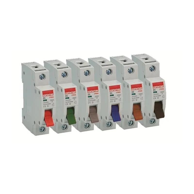 Contactum Miniature Circuit Breaker 1-Pole 10A Type B 250V AC 6kA Breaking Capacity CPB10